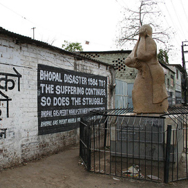 Bhopal memorial to the victims of the 1984 toxic gas tragedy.