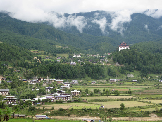 Mountain landscape in Bhutan